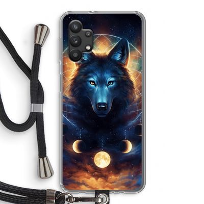 Wolf Dreamcatcher: Samsung Galaxy A32 5G Transparant Hoesje met koord