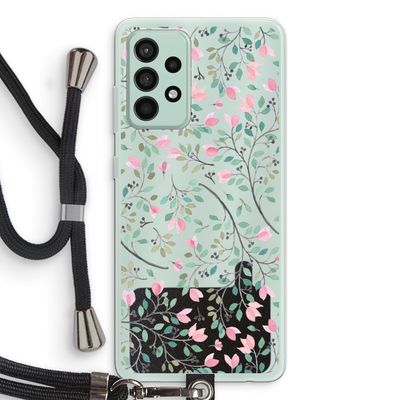 Sierlijke bloemen: Samsung Galaxy A52s 5G Transparant Hoesje met koord