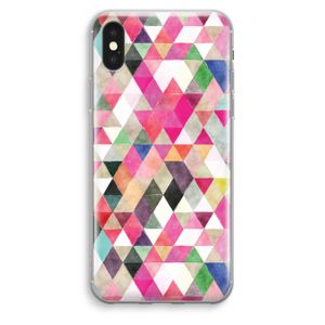 Gekleurde driehoekjes: iPhone XS Max Transparant Hoesje