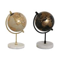 Decoratieve figuren Home ESPRIT Zwart Gouden Vintage 12 x 12 x 20 cm (2 Stuks)