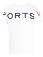 Ports V t-shirt en coton à logo imprimé - Blanc