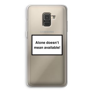 Alone: Samsung Galaxy A8 (2018) Transparant Hoesje