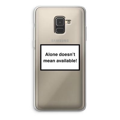 Alone: Samsung Galaxy A8 (2018) Transparant Hoesje