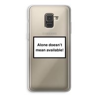 Alone: Samsung Galaxy A8 (2018) Transparant Hoesje