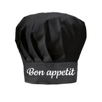 Bon appetit cadeau koksmuts zwart dames en heren   - - thumbnail