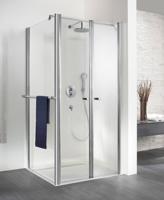 HSK Exklusiv Zijwand met handdoekhouder voor pendeldeur 90x200 cm Alu zilver mat / Helder glas HSK Exklusiv Zijwand met handdoekhouder voor pendeldeur 90x200 cm Alu zilver mat / Helder glas