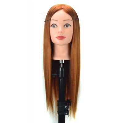 Praktijk disc haar gevlochten mannequin hoofd pruik styling trimmen hoofd model (bruin)