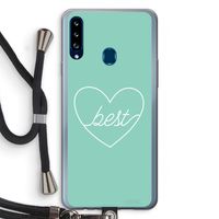 Best heart pastel: Samsung Galaxy A20s Transparant Hoesje met koord