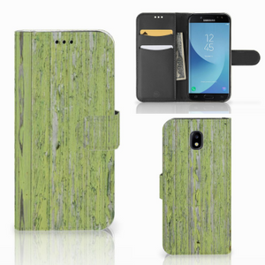 Samsung Galaxy J5 2017 Book Style Case Green Wood