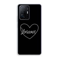 Forever heart black: Xiaomi 11T Transparant Hoesje