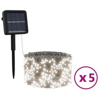 The Living Store Solarlichtslinger - Kerstslinger - 5 stuks - 1000 LEDs - 8 lichteffecten