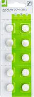 Q-CONNECT knoopcel, alkaline, LR44, blister van 10 stuks