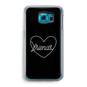 Friends heart black: Samsung Galaxy S6 Transparant Hoesje