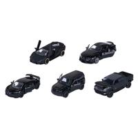 Simba Majorette black edition die-cast voertuigen, 5dlg.