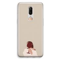 I drink wine: OnePlus 6 Transparant Hoesje