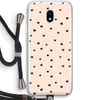 Kleine kattenkopjes: Samsung Galaxy J3 (2017) Transparant Hoesje met koord