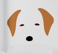 Muursticker kop Labrador