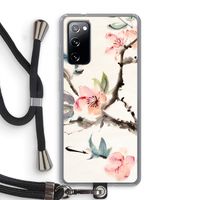 Japanse bloemen: Samsung Galaxy S20 FE / S20 FE 5G Transparant Hoesje met koord