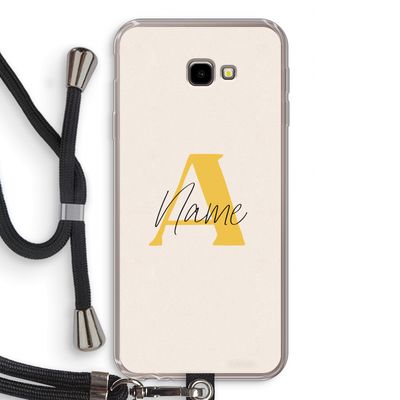 Amber Script: Samsung Galaxy J4 Plus Transparant Hoesje met koord