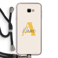 Amber Script: Samsung Galaxy J4 Plus Transparant Hoesje met koord