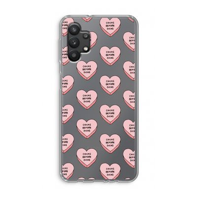 Chicks before dicks: Samsung Galaxy A32 5G Transparant Hoesje