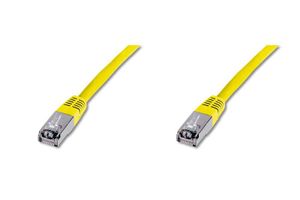 Digitus DK-1641-0025/Y RJ45 Netwerkkabel, patchkabel CAT 6 S/FTP 0.25 m Geel Vlambestendig, Snagless 1 stuk(s)