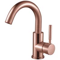 Geborsteld Koper Wastafelmengkraan - Rond Design - Opbouw