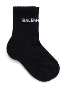 Balenciaga Kids chaussettes à logo intarsia - Noir