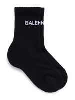 Balenciaga Kids chaussettes à logo intarsia - Noir - thumbnail