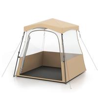 Doorzichtig Pop-up Sporttent Transparant Campingtent Outdoor Weerbestendig met Draagtas Bruin 160 x 160 x 176 cm