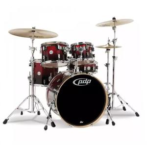 PDP Drums PD808464 Concept Maple Red To Black Fade 5d. drumstel