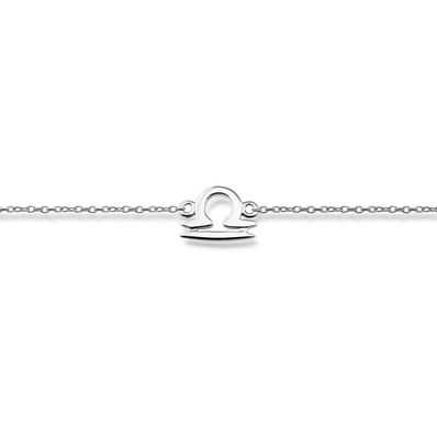 JWLS4U ZB010S Armband Sterrenbeeld Weegschaal zilver 17-20 cm