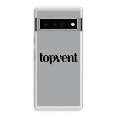 Topvent Grijs Zwart: Google Pixel 6 Pro Transparant Hoesje
