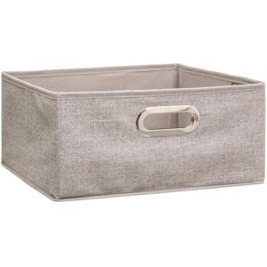 Opbergmand/kastmand - beige - linnen - 14 liter - 31 x 31 x 15 cm - Opbergbox - Vakkenkast