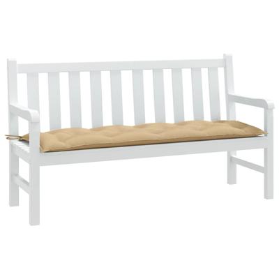 VidaXL Tuinbankkussen 150x50x7 cm stof gemêleerd beige