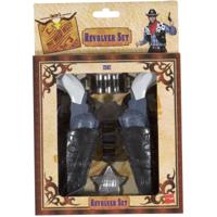 Cowboy verkleedset - 2 revolvers met holster - Cowboy verkleedset - kinderen/volwassenen