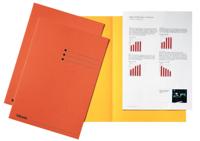 Esselte dossiermap oranje, karton van 180 g/m², pak van 100 stuks