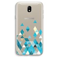 Gekleurde driehoekjes blauw: Samsung Galaxy J7 (2017) Transparant Hoesje