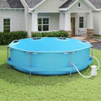 Opzetzwembad 3 M x 76 CM Rond Buitenframe met Filterpomp 4383 L Watercapaciteit Tuinpool voor Volwassenen