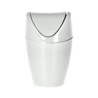 Mini prullenbakje - ivoor wit - kunststof - keuken aanrecht model - 1,5 Liter - 12 x 17 cm - Prullenbakken - thumbnail