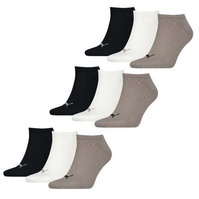 Puma Sneakersokken Plain 9-pack Pine Bark Combo-39/42