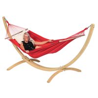 Hangmatset 1 Persoons Wood & Relax Red - Tropilex ® - thumbnail