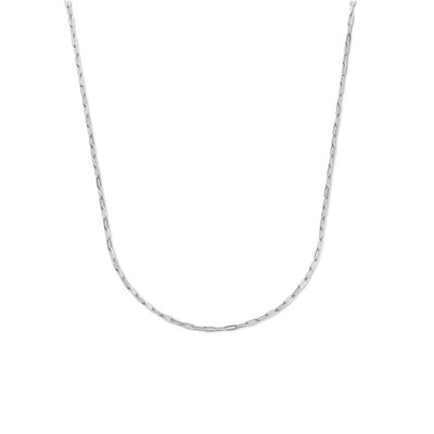 Ketting Paperclip platte buis zilver 2,2 mm