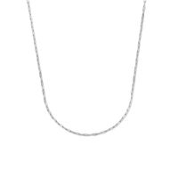 Ketting Paperclip platte buis zilver 2,2 mm