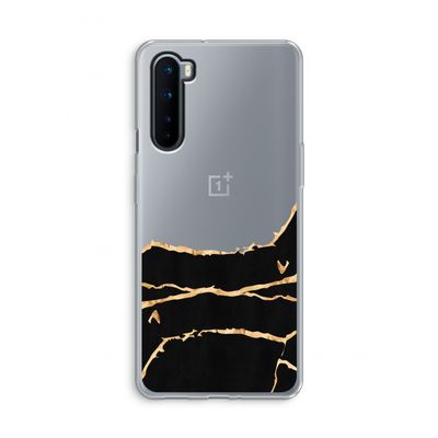 Gouden marmer: OnePlus Nord Transparant Hoesje