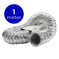 Flexibele Ventilatieslang Ongeïsoleerd - Aluminium - Ø 80mm - Lengte 1 Meter