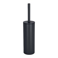 Spirella Luxe Toiletborstel in houder Cannes - zwart - metaal - 40 x 9 cm - met binnenbak   -