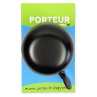 Porteur Bel ding dong groot mat zwart