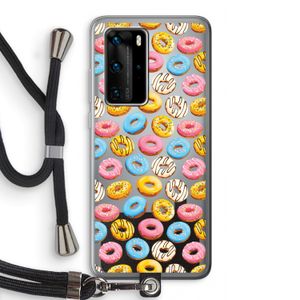 Pink donuts: Huawei P40 Pro Transparant Hoesje met koord