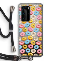 Pink donuts: Huawei P40 Pro Transparant Hoesje met koord Pink donuts: Huawei P40 Pro Transparant Hoesje met koord